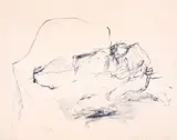 On My Knees by Tracey Emin, Lithograph printed in colours, sold May 2025