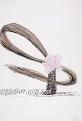 Flowers by Andy Warhol, Screenprint extensively hand-finished with watercolour, sold May 2025