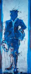 Blue Standing Shadow by Richard Hambleton, print, sold May 2025