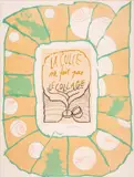 La Colle Ne Fait Pas Le Collage by Pierre Alechinsky, Etching with aquatint and lithograph printed in colours, offered May 2025