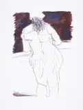 Woman In Red Lion Pub by Bob Dylan, print, sold May 2025