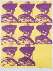 Multiple Mugshot by Paul Insect, Screenprint in colours, sold May 2025