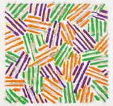 Cross Hatch by Jasper Johns, Screenprint in colours, sold May 2025
