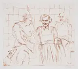 Die Schwestern Veronal by Walter Kranz, Etching printed in colours, offered May 2025