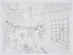 Voyeur by Sean Landers, Etching, sold May 2025