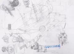 Coppermeal by Paul McCarthy, Offset lithograph printed in colours with blue rubberstamp, offered May 2025
