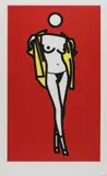 Woman Taking Off Man's Shirt by Julian Opie, print (other), sold May 2025