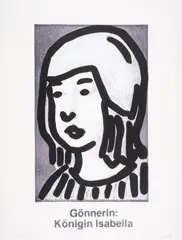 Gonnerin: Konigin Isabella by C. O. Paeffgen, Screenprint in colours, sold May 2025