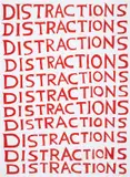 Distractions by David Shrigley, Linocut printed in red, sold May 2025