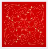 Middle Finger in Red by Ai Weiwei, Screenprint in colours, sold May 2025