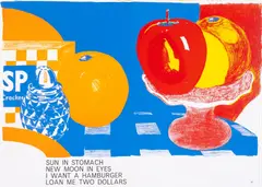 Apples and Oranges by Tom Wesselmann, Lithograph printed in colours, offered May 2025