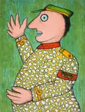 Military Strategist by Enrico Baj, Lithograph printed in colours, offered May 2025