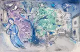La Chasse aux Oiseaux by Marc Chagall, Lithograph printed in colours, sold May 2025