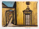 La Rue et L'Eglise de la Misericorde by Bernard Buffet, Lithograph printed in colours, sold May 2025