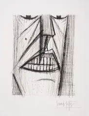 Teeth Indicating the Time by Bernard Buffet, Etching with drypoint, sold May 2025