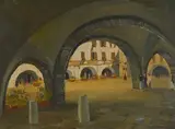 Italian townscape by Sidney G. Ferris, oil on canvas, sold Jan 2026