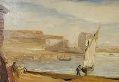 Ferry Quay and Tide Mill, Woodbridge by Thomas Churchyard, oil on board, sold Jan 2026