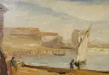 Ferry Quay and Tide Mill, Woodbridge by Thomas Churchyard, oil on board, sold Jan 2026