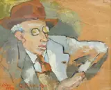 George Kirk by Inez G. Brewton, 1954, oil on card, offered Jan 2026