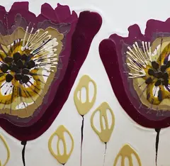 Floral study by Sue Bartlett, oil on canvas, sold Jan 2026