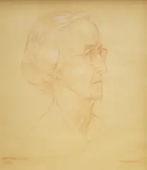 Portrait of Ames V by Rudolf Bonnet, 1951, drawing, offered Jan 2026