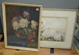 Sky and Rhododendrons by Nora H. Cullen, 1925, watercolour, sold Jan 2026
