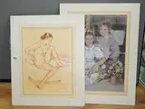 Study of a nude woman by Franco Matania, pastel, offered Jan 2026