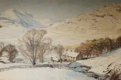 Blea Tarn Farm, Lake District by Kenneth Denton, oil on board, sold Jan 2026