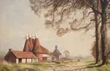 March Morning, Kent by Kenneth Denton, oil on board, sold Jan 2026