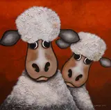 Study of two sheep by George Gale, oil on board, sold Jan 2026