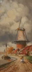 Papendrecht by Hermanus Koekkoek the Younger, watercolour, sold Jan 2026