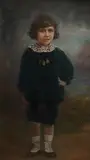 Full length portrait of a young girl by Jakob Heinrich Reutlinger, drawing, sold Jan 2026