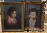 A crying young boy and girl by Giovanni Bragolin, oil, sold Jan 2026