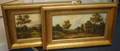 Pastoral landscapes by C. Butler, oil, sold Jan 2026