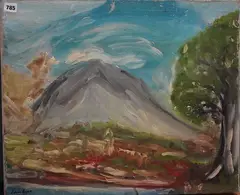 Mountain View by Edwin Beer, 1966, oil on canvas, offered Jan 2026