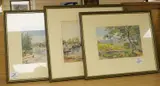 Trees beside a pond in a landscape by Jean Vassal, watercolour, offered Jan 2026
