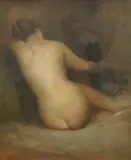 Nude study by Hermann Delpech, drawing, sold Jan 2026