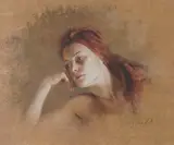 Rouge Anglais by Nathalie Picoulet, drawing, sold Jan 2026