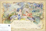 Scene Galante by Maurice Leloir, 1928, watercolour and ink, sold Dec 2025