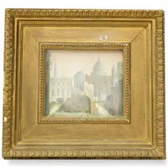 St Pauls from St Giles by M. Woodhouse, ink, sold Dec 2025