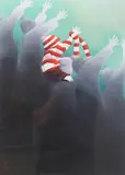 In the Crowd by Mackenzie Thorpe, pencil, sold Dec 2025