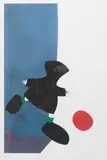 Boy and Ball by Mackenzie Thorpe, pencil, sold Dec 2025