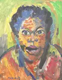 Portrait of an African woman by James Isherwood, oil on board, sold Dec 2025
