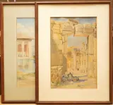 Temple of Baalbek by Anne Dorrien Smith, watercolor, sold Dec 2025