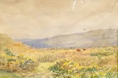Heather & Gorse, Dartmoor by George Stanfield Walters, watercolour, offered Dec 2025