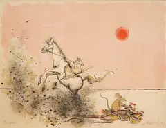 Rat Race by Ronald Searle, pencil, sold Dec 2025