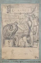 Ex Libris by Frank Brangwyn, pencil, sold Dec 2025