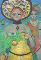 Sequins by Endre Zoltan Eugene Röder, mixed media on paper, sold Dec 2025