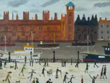 London Embankment by Alan Furneaux, oil on canvas, offered Dec 2025