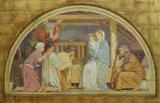The Adoration of the Shepherds by Harry Mileham, pencil and watercolour, sold Dec 2025